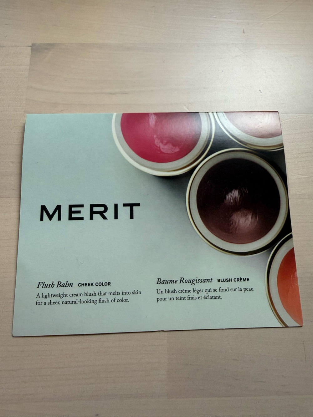 MERIT Flush Balm Cream Blush Trio — Pink, Brown, Coral Shades
